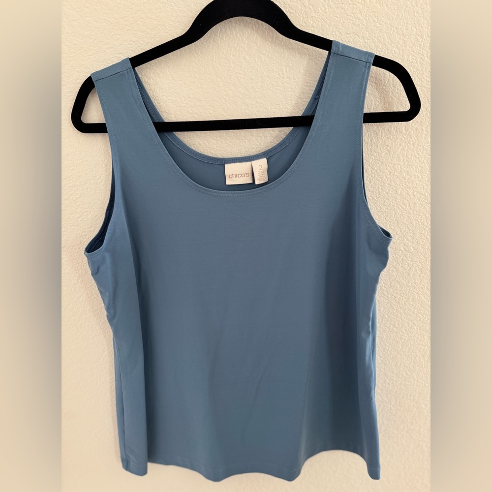 Chico’s microfiber tank, ocean blue (size 2)